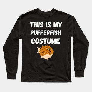 This Is My Pufferfish Costume Blowfish Balloonfish Long Sleeve T-Shirt